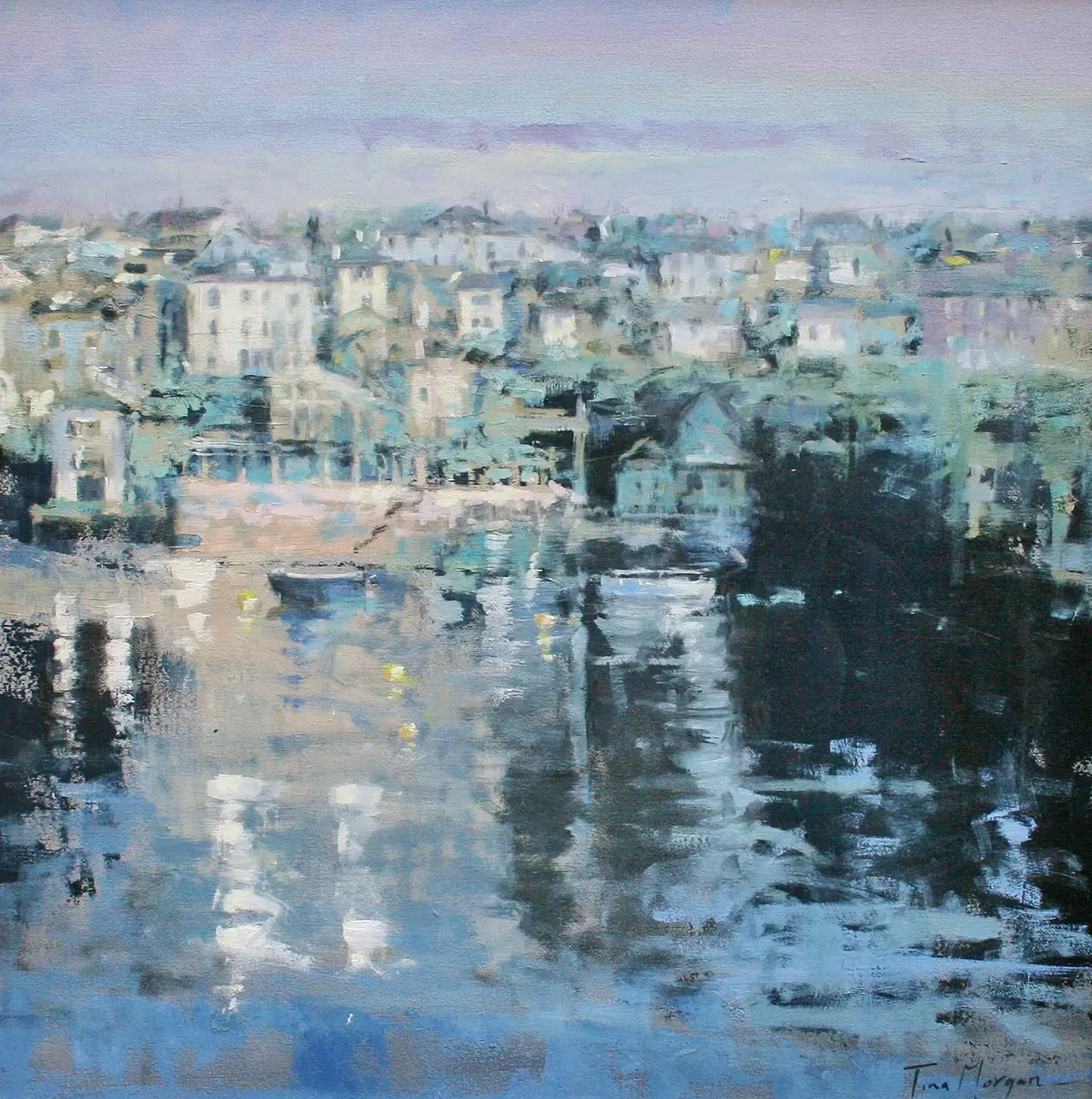 Tina Morgan - a view of fowey from the river 